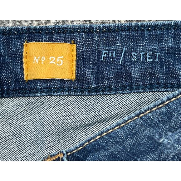 Pilcro Anthropologie Low-Rise Jean Shorts Sz 0/25" Blue Y2K Stretch Denim Jorts - Picture 5 of 12